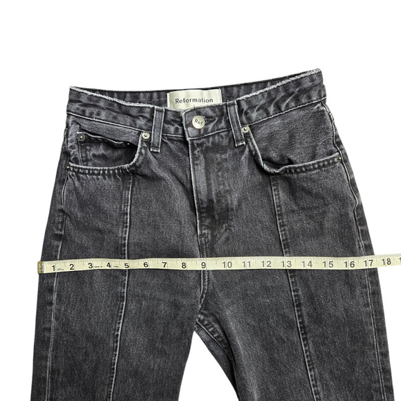 Reformation Seamed Jean Black Size: 25 - Picture 4 of 8